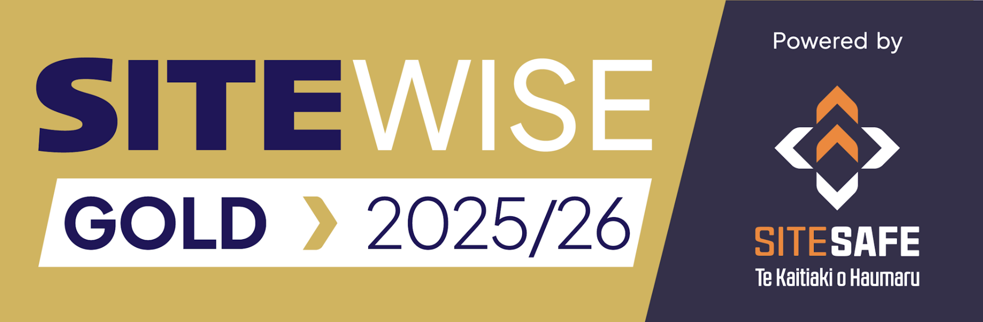 Sitewise Gold 2025/26 — powered by Site Safe NZ